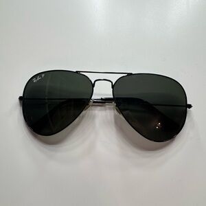 Ray-Ban Polarized Black/Black Aviator Sunglasses